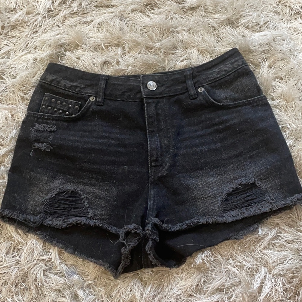 Black Jean Shorts